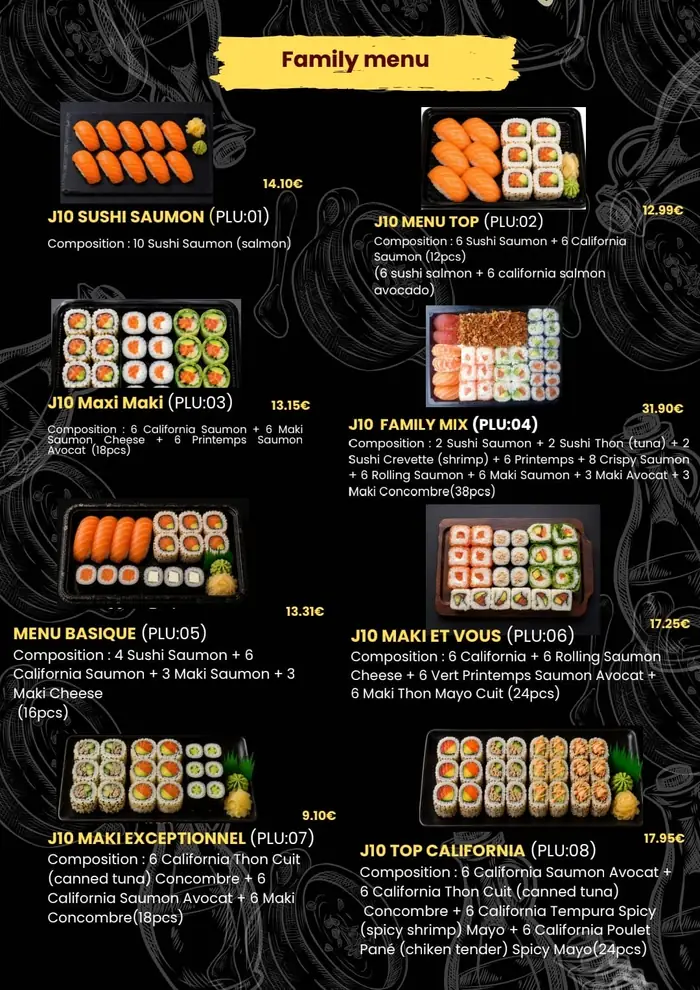 Family menu